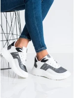 Trendy tenisky dámske biele bez podpätku Trendy tenisky dámske biele bez podpätku