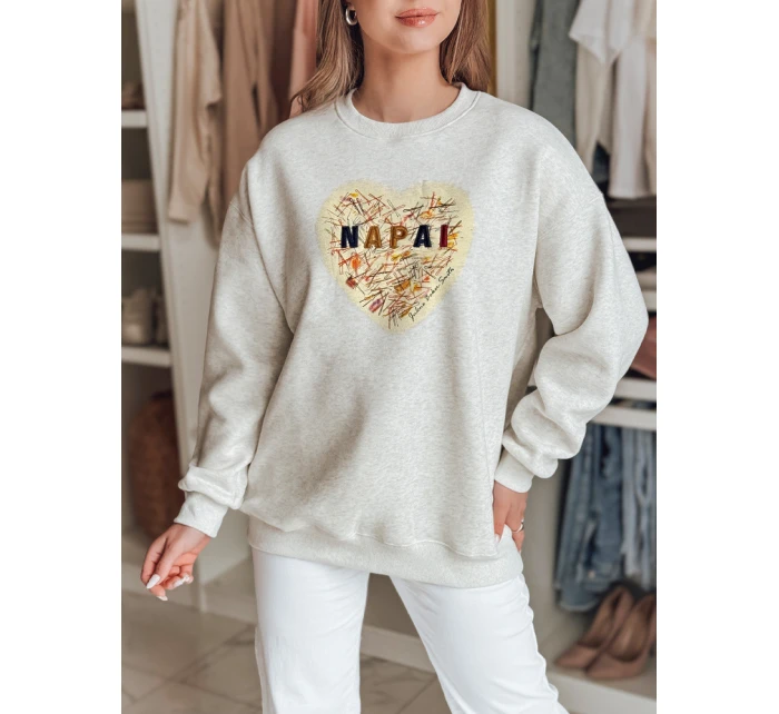 Dámska nadrozmerná mikina so srdcom SERDUCHOVA sivá FashionStreet BY1440 Dámska nadrozmerná mikina so srdcom SERDUCHOVA sivá FashionStreet BY1440
