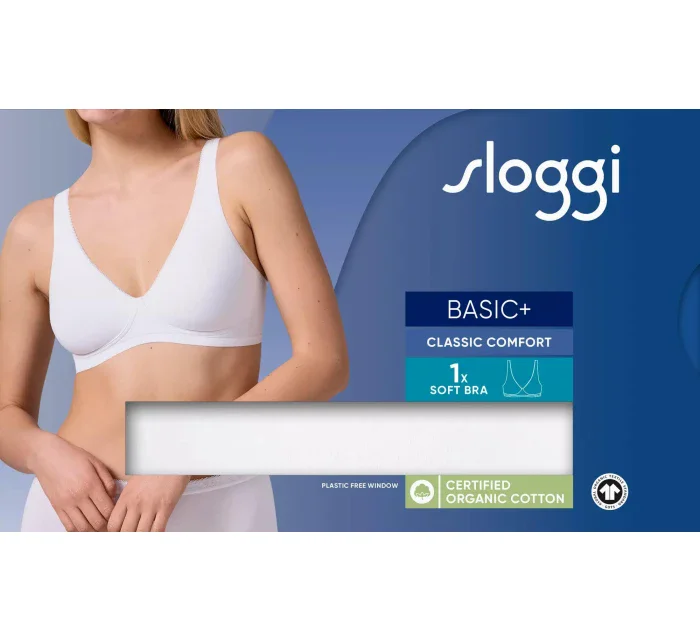 sloggi Basic+ Soft Bra - WHITE - SLOGGI WHITE - SLOGGI
