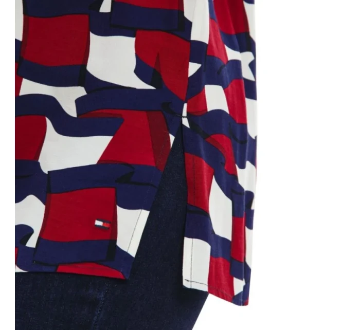 Tommy Hilfiger Viskózové tričko W WW0WW31447 Tommy Hilfiger Viskózové tričko W WW0WW31447