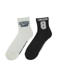 Ponožky Converse 2 ks biele, čierne E1345A