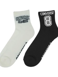 Ponožky Converse 2 ks biele, čierne E1345A