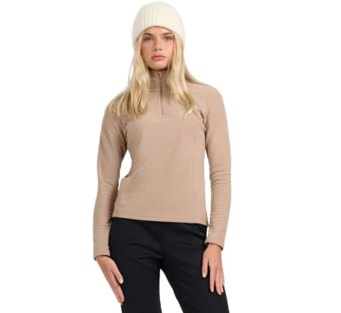 Dámska fleecová mikina 4F F069 svetlohnedá 4FWAW25UFLEF069 82S