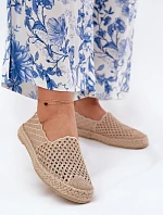 Espadryle Damskie Z Plecionką Vinceza 13625 Beżowe