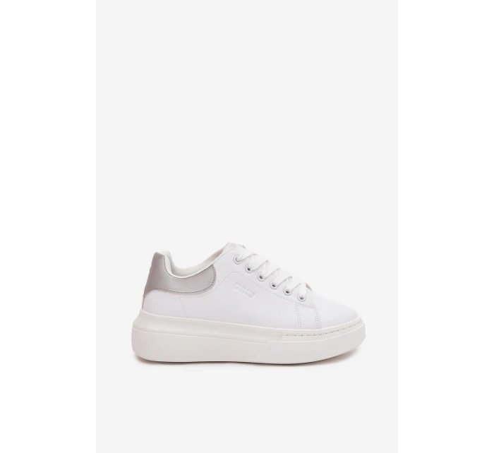 Sneakersy Damskie Na Platformie Big Star SS274245 Biało-Srebrne Sneakersy Damskie Na Platformie Big Star SS274245 Biało-Srebrne