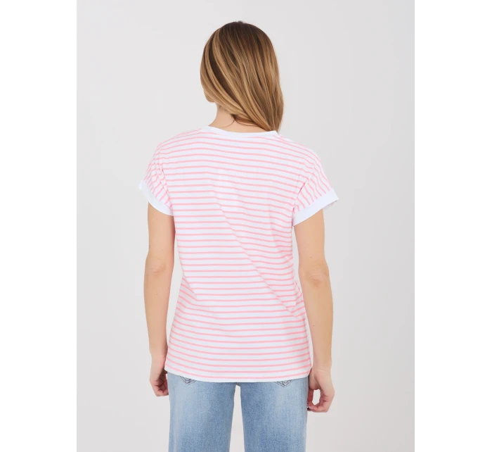 Tričko RV TS A1125.85 bielo-ružové