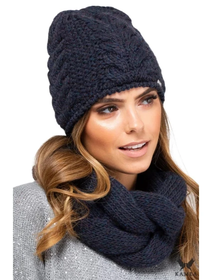 Dámská šála model 15913517 tmavě modrá - Kamea Dámská šála model 15913517 tmavě modrá - Kamea
