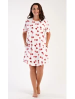 Dámské domácí šaty s krátkým rukávem model 18977131 - Vienetta Dámské domácí šaty s krátkým rukávem model 18977131 - Vienetta