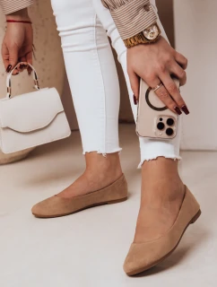 Dámske semišové baleríny MINIMALL khaki FashionStreet ZY0672