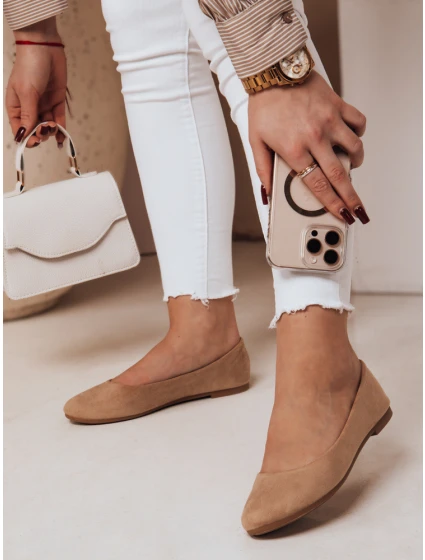 Dámske semišové baleríny MINIMALL khaki FashionStreet ZY0672