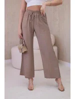 Viskózové nohavice so širokými nohavicami Fango