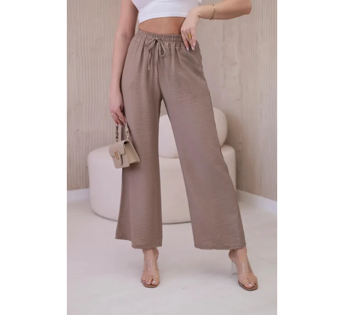 Viskózové nohavice so širokými nohavicami Fango