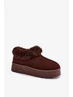 Dámské sněhule na platformě s kožíškem Big Star model 22391260 hnědé - Big Star Shoes