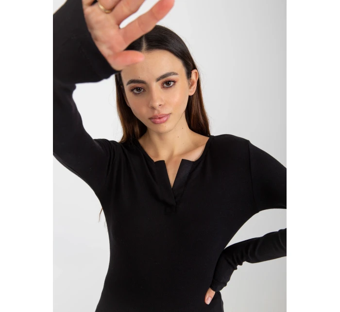 Dámská halenka EM BZ model 18027471 černá - FPrice Dámská halenka EM BZ model 18027471 černá - FPrice