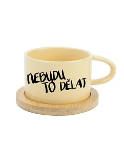 I WON'T DO IT - žltý pohár na makrónky 200 ml