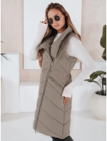 Dámská prošívaná vesta zelená Dstreet model 21966325 - FashionStreet