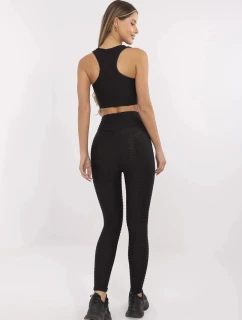 Černý dámský sportovní komplet top a legíny model 21214389 - Factory Price