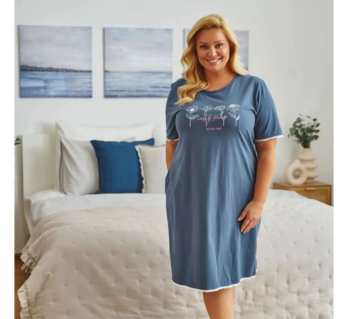 Dámska nočná košeľa 5366 modrá - Doctor Nap