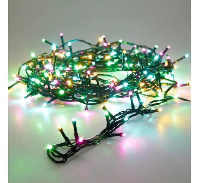 VIANOČNÝ STROMČEK SVETELNÁ REŤAZ 240LED ČASOVAČ VIACFAREBNÝ MAKARÓN