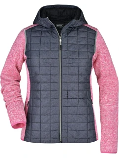JN Dámská pletená hybridní bunda 02.0 pink melange/anthracite melange model 22528907 - Daiber