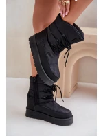 Sněhule na platformě se zipem Big Star model 21678314 Černé - Big Star Shoes Sněhule na platformě se zipem Big Star model 21678314 Černé - Big Star Shoes