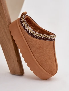 Dětské sněhule s výšivkou na platformě Camel model 21718386 - Boto