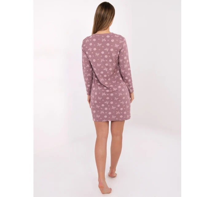 DU KN nočná košeľa FP 101.19 tmavoružová