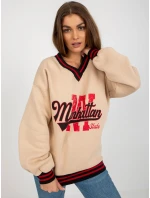 Bluza EM BL model 18510343 beżowy - FPrice Bluza EM BL model 18510343 beżowy - FPrice