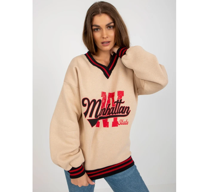 Bluza EM BL model 18510343 beżowy - FPrice Bluza EM BL model 18510343 beżowy - FPrice