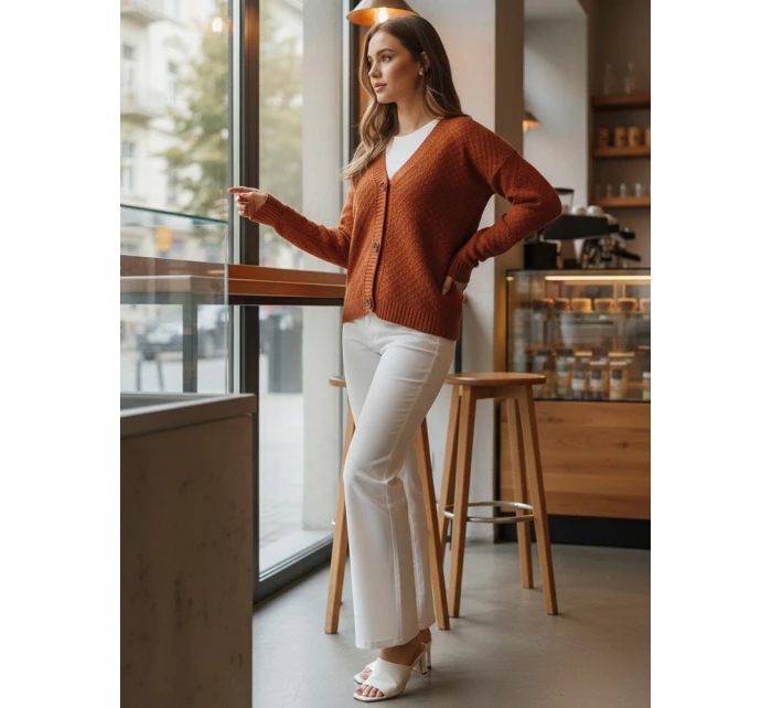 Dámský červený svetr Dstreet model 21982776 - FashionStreet