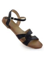 Dámske čierne sandále S.Barski KV51-022