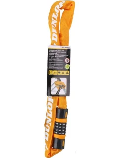 REŤAZOVÝ ZÁMOK DUNLOP S KOMBINÁCIOU, DĹŽKA 90 CM ORANŽOVÝ