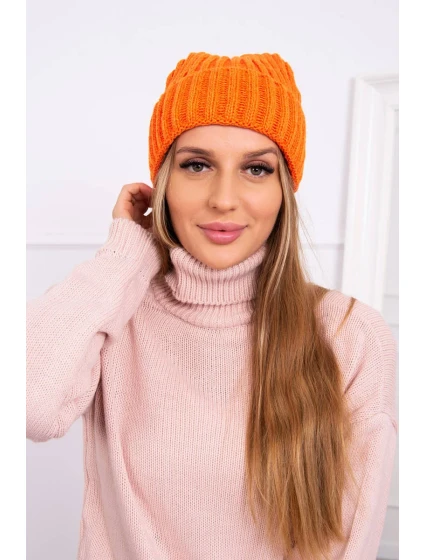 Čiapka s rolovaním Magda K293 orange neon Čiapka s rolovaním Magda K293 orange neon