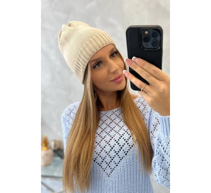Dámska čiapka Berry K344 beige
