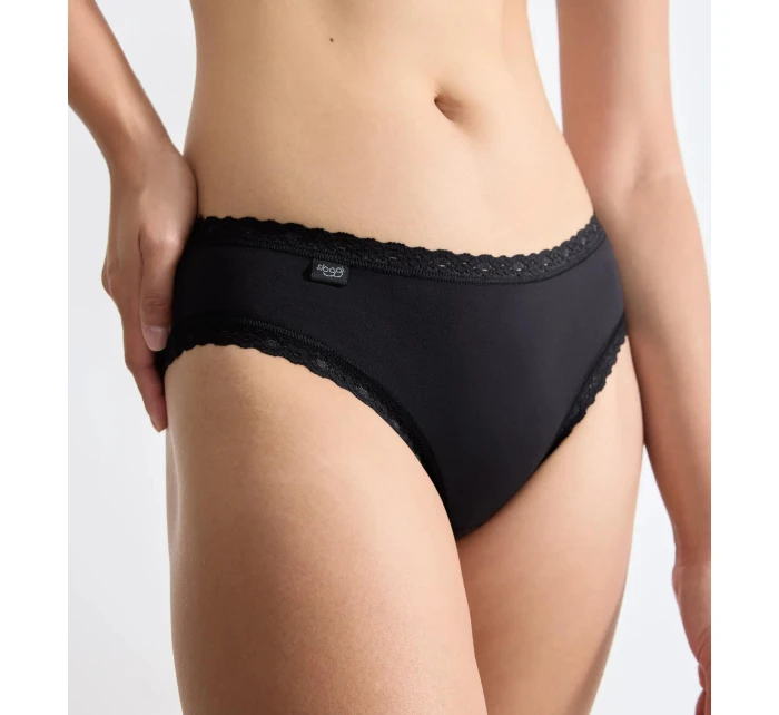 sloggi 24/7 Cotton Lace Hipster C3P - BLACK - SLOGGI BLACK - SLOGGI