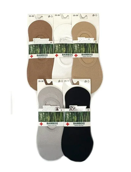 Hladké dámské ponožky baleríny Bamboo model 20864024 3542 - WiK