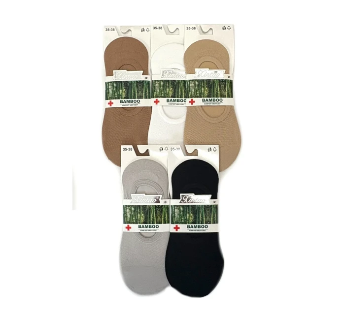 Hladké dámské ponožky baleríny Bamboo model 20864024 3542 - WiK