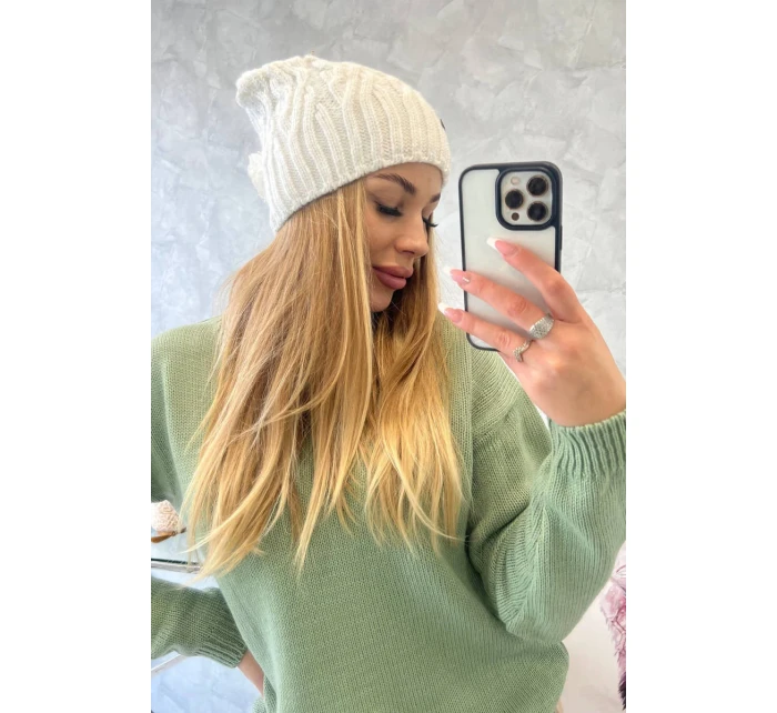 Fleecová čiapka Paulina K227 biela Fleecová čiapka Paulina K227 biela