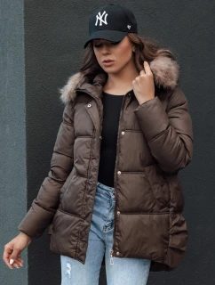 Dámská zimní bunda s kapucí hnědá Dstreet model 21979656 - FashionStreet