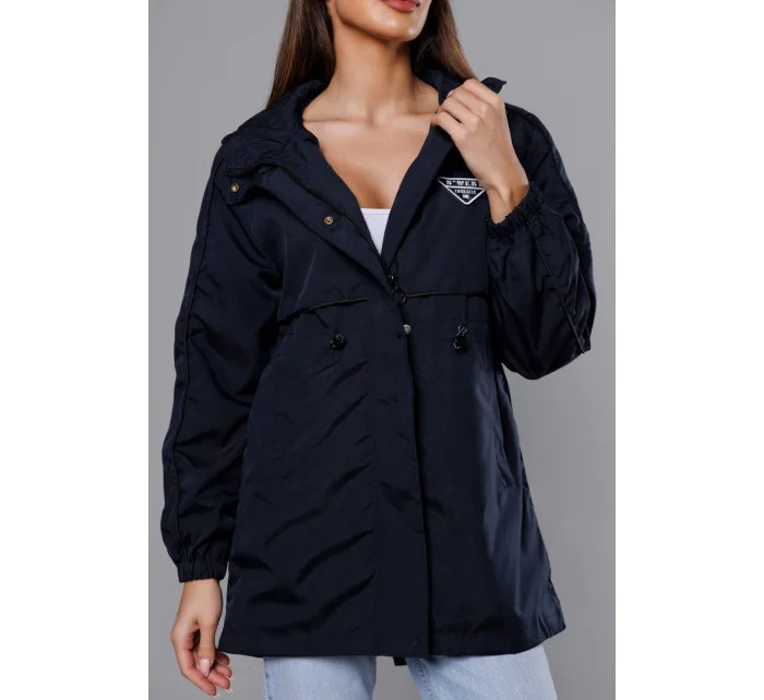 Tmavě modrá tenká dámská bunda s podšívkou model 18019142 - S'WEST