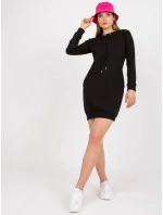 Čierne dámske teplákové mini šaty (A-006.73) Čierne dámske teplákové mini šaty (A-006.73)