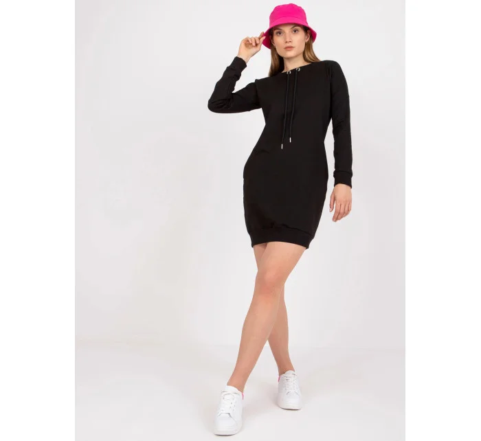 Čierne dámske teplákové mini šaty (A-006.73) Čierne dámske teplákové mini šaty (A-006.73)