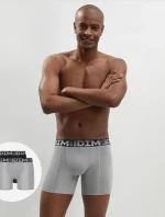 Pánske športové boxerky 2 ks DIM 3D FLEX AIR LONG BOXER 2x - DIM - šedá