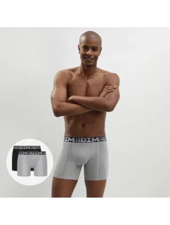 Pánske športové boxerky 2 ks DIM 3D FLEX AIR LONG BOXER 2x - DIM - šedá