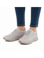 Sergio Leone SP013 dámske kožené šnurovacie čižmy v sivej farbe