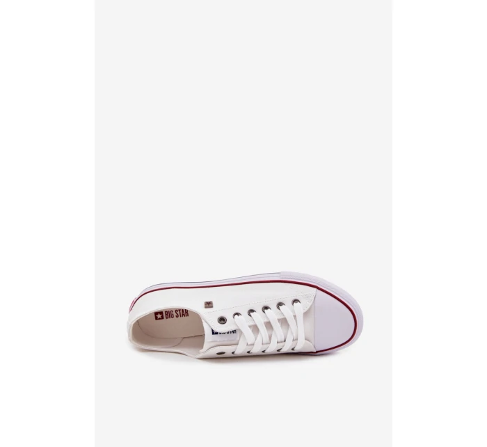 Trampki Męskie Niskie Materiałowe Big Star DD174500 Białe