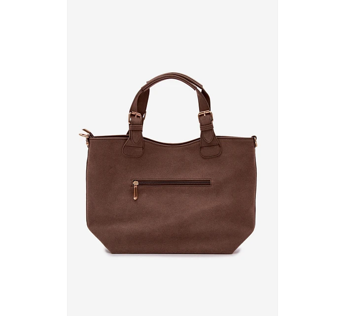 Kabelka z imitace semiše tmavě béžová Clarette