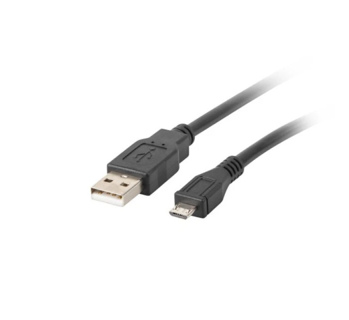 Kábel Lanberg CA-USBM-10CC-0018-BK (USB 2.0 M - Micro USB M; 1,8 m; farba čierna)