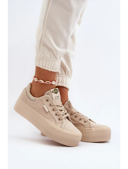 Trampki Damskie Na Platformie Lee Cooper LCW-24-31-2181 Beżowe Trampki Damskie Na Platformie Lee Cooper LCW-24-31-2181 Beżowe