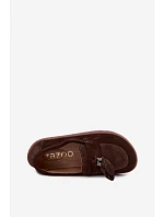 Mokasiny Barefoot z přírodního semiše Zazoo 10220 Hnědé